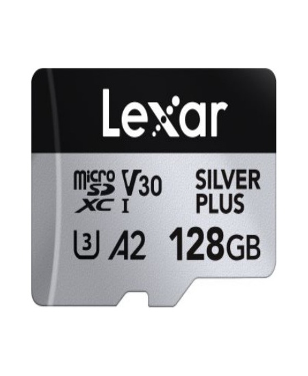 Lexar SILVER PLUS | 128 GB | microSDXC | Flash memory class 10