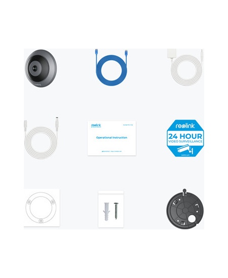 Reolink | 360° Panoramic Indoor Fisheye Camera | Fisheye Series W520 | Fisheye | 6 MP | 1.98mm/F2.0 | H.265 | MicroSD, max. 256