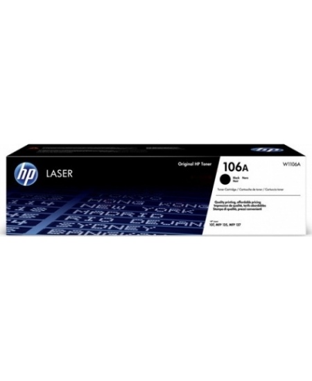 HP 106A (W1106A) Lazerinė kasetė, Juoda