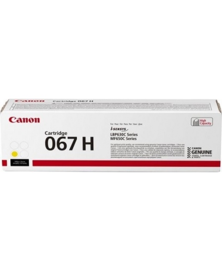 Canon 067H (5103C002) kasetė lazeriniams spausdintuvams, Geltona (2350 psl)