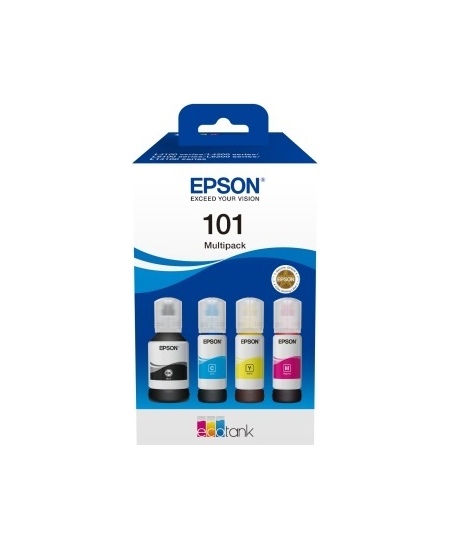 Epson 101 EcoTank (C13T03V64A) kasetė rašaliniams spausdintuvams, CMYK, Komplektas 4 spalvų