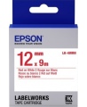 Epson LK-4WRN (C53S654011) Label Cartridge Standard, Red on White 12mm (9m)