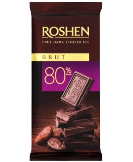 Juodasis šokoladas ROSHEN Brut, 85 g