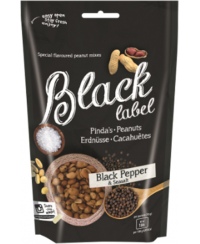 Žemės riešutai BLACK LABEL, su juodaisiais pipirais, 200 g