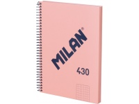 Sąsiuvinis kietu viršeliu MILAN, A5, 80 lapų, langeliais