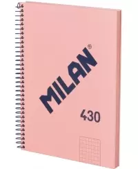 Sąsiuvinis kietu viršeliu MILAN, A5, 80 lapų, langeliais