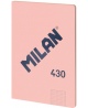 Sąsiuvinis MILAN 430, A4, 48 ​​lapai, langeliais, rožinis