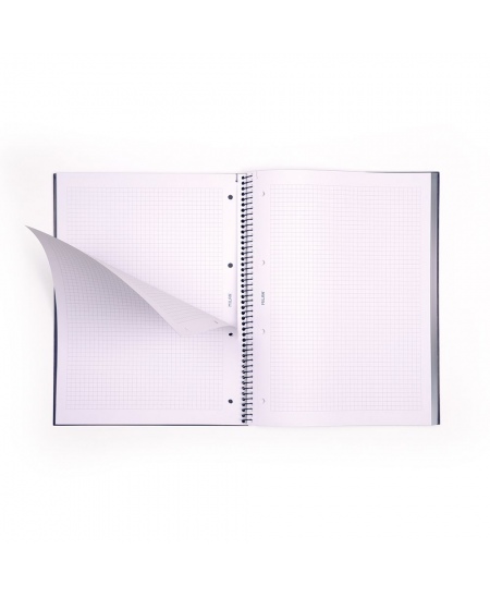 Sąsiuvinis su spirale ir kietu viršeliu MILAN 430, A4, 80 lapų, langeliais, smėlio spalvos