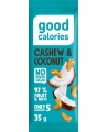 Datulių batonėlis GOOD CALORIES, su anakardžiais, žemės riešutais ir kokosais, 35 g
