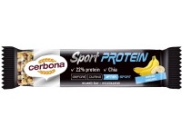 Dribsnių batonėlis CERBONA SPORT Protein, su bananais ir baltymais, 35 g