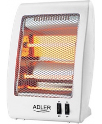 Adler Heater AD 7709 Halogen Heater, 800 W, Number of power levels 2, White