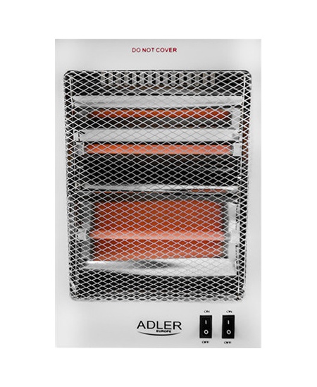 Adler Heater AD 7709 Halogen Heater, 800 W, Number of power levels 2, White