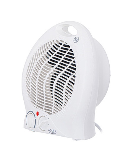 Adler Heater AD 7728 Fan Heater, 2000 W, Number of power levels 2, White