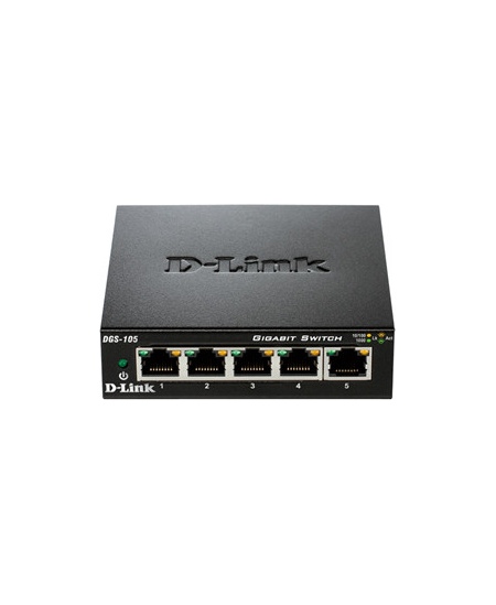D-Link Ethernet Switch DGS-105/E Unmanaged, Desktop, 1 Gbps (RJ-45) ports quantity 5