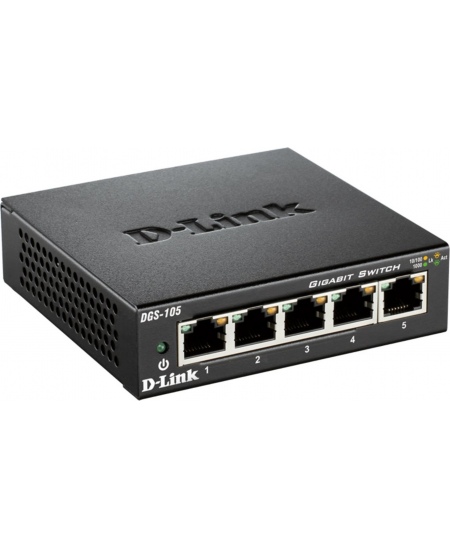 D-Link Ethernet Switch DGS-105/E Unmanaged, Desktop, 1 Gbps (RJ-45) ports quantity 5