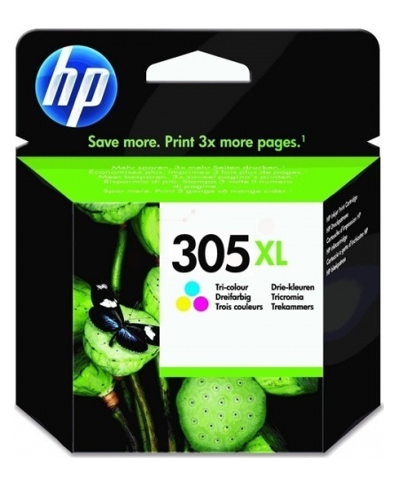 HP No.305XL kasečių rinkinys (3YM63AE), žydra, purpurinė, geltona kasetė
