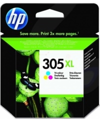 HP No.305XL kasečių rinkinys (3YM63AE), žydra, purpurinė, geltona kasetė