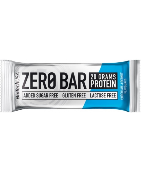 Baltyminis batonėlis BioTechUSA Zero Bar, šokoladinis, su kokosu, 50 g