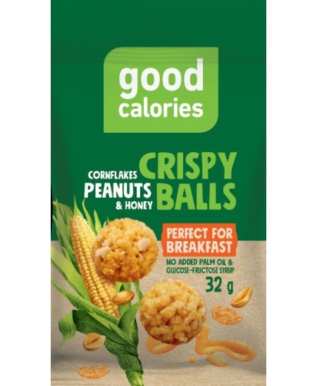 Skrudintų avižų užkandis GOOD CALORIES, su sūdytais žemės riešutais, 32 g