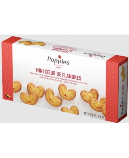 Sausainiai POPPIES Mini palmiers, 125 g