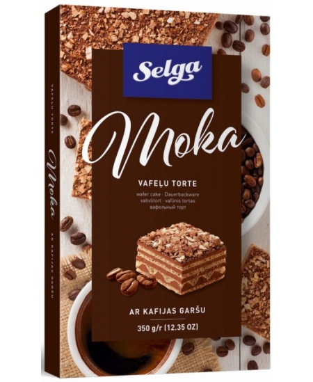 Vaflinis tortas SELGA Moka, 350g