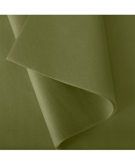 Šilkinis dovanų pakavimo popierius, 50x75cm, 24 lapai, Moss Green