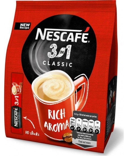 NESCAFE CLASSIC kavos gėri. 3in1 (maiš.10*16,5)