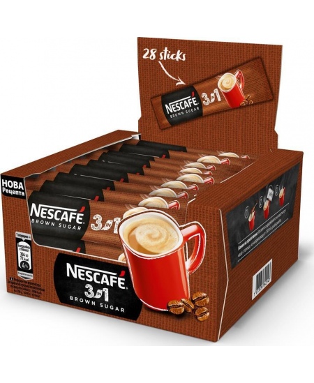 NESCAFE kavos gėrim.su rud.cukr 3in1 (28*16,5g)