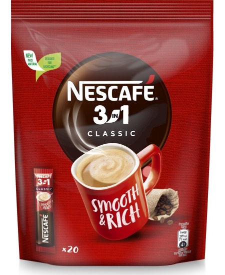 NESCAFE CLASSIC 3in1 kavos gėr. (maiš. 20*16,5)