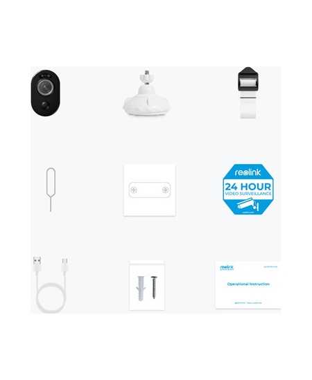 Reolink | Smart Standalone Wire-Free Camera | Argus Series B350 | Bullet | 8 MP | Fixed | IP65 | H.265 | Micro SD, Max. 128GB
