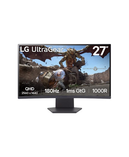 LG 27GS60QC-B | 27 " | VA | QHD | 16:9 | 180 Hz | 1 ms | 2560 x 1440 pixels | 300 cd/m² | HDMI ports quantity 2
