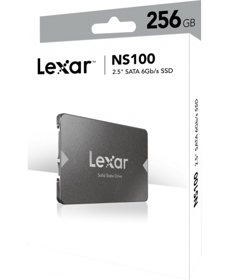 Lexar NS100 256 GB, SSD form factor 2.5", SSD interface SATA III, Write speed 510 MB/s, Read speed 520 MB/s