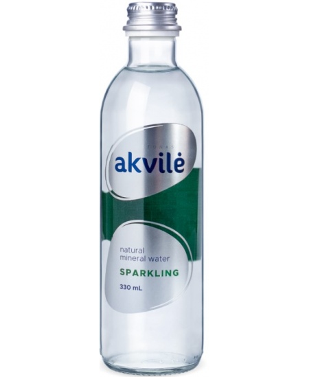 Mineralinis vanduo AKVILĖ, 330 ml, stikle, lengvai gazuotas