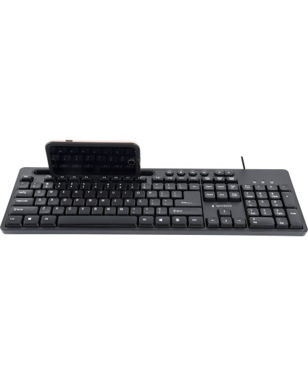 Gembird | Multimedia keyboard with phone stand | KB-UM-108 | Multimedia | Wired | US | Black