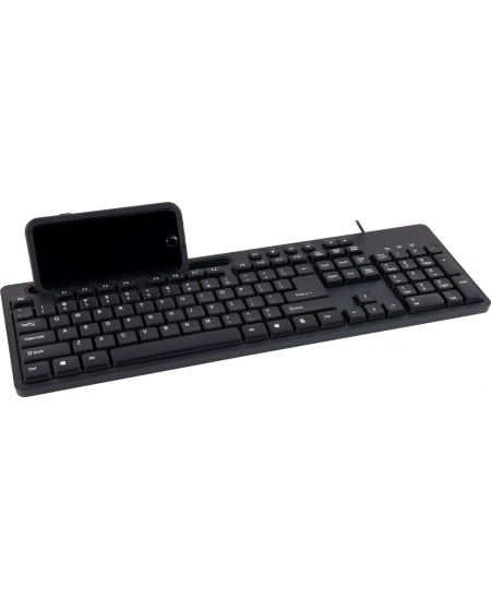 Gembird | Multimedia keyboard with phone stand | KB-UM-108 | Multimedia | Wired | US | Black