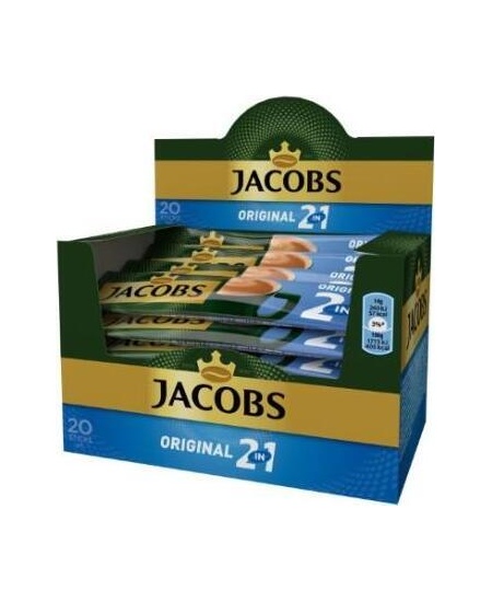 Tirpiosios kavos gėrimas JACOBS 2 in 1, dėžutė, 20 x 14 g