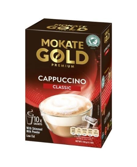 Kavos gėrimas MOKATE Gold Premium Cappuccino Classic, 10 x 14g