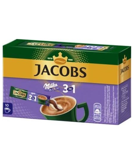 Kavos gėrimas JACOBS 3in1 Milka, 10 x 18 g