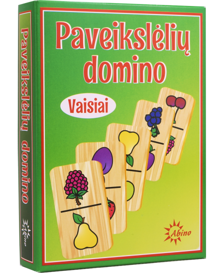 Stalo žaidimas ABINO  Paveikslėlių domino. Vaisiai (4+)