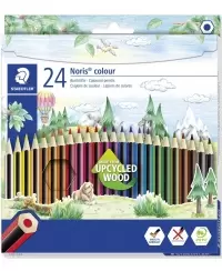Spalvotų pieštukų rinkinys STAEDTLER NORIS CLUB, 24 spalvos