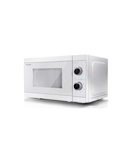 Sharp Microwave Oven with Grill YC-MG01E-C Free standing, 800 W, Grill, Crystal White