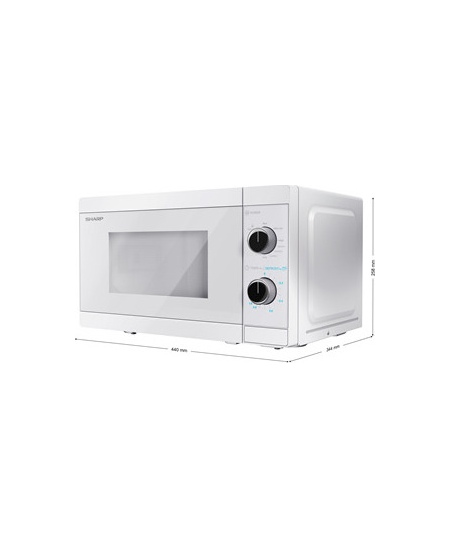 Sharp Microwave Oven with Grill YC-MG01E-C Free standing, 800 W, Grill, Crystal White