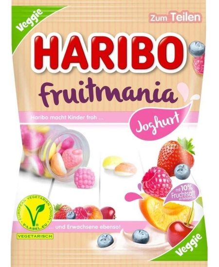 Guminukai HARIBO, Fruitmania yogurt, 160 g