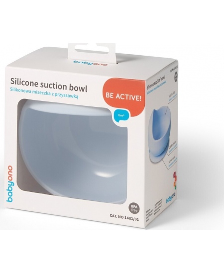 Babyono lėkštutė silikoninė neslystanti mėlyna 1481/01