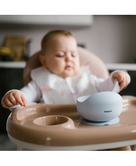 Babyono lėkštutė silikoninė neslystanti mėlyna 1481/01