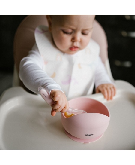 Babyono lėkštutė silikoninė neslystanti rožine 1481/02