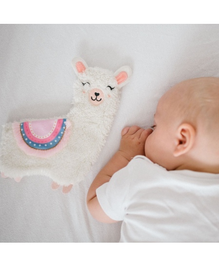 Babyono žaislas minkštas plokščias rožinis llama 1557/01
