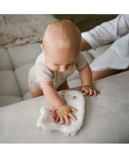 Babyono žaislas minkštas plokščias rožinis llama 1557/01
