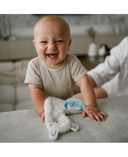 Babyono žaislas minkštas plokščias mėlynas llama 1557/02