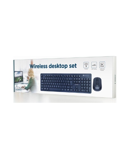 Gembird | Wireless desktop set | KBS-WCH-03 | Black | Keyboard and Mouse Set | Wireless | Mouse included | US | Black | US | 380